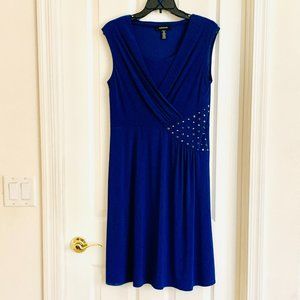 Brand New/Never Been Worn Size 10 R&M Richards Blue Knee-Length/Sleeveless Dress